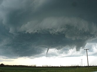 Tornado funnel cloud